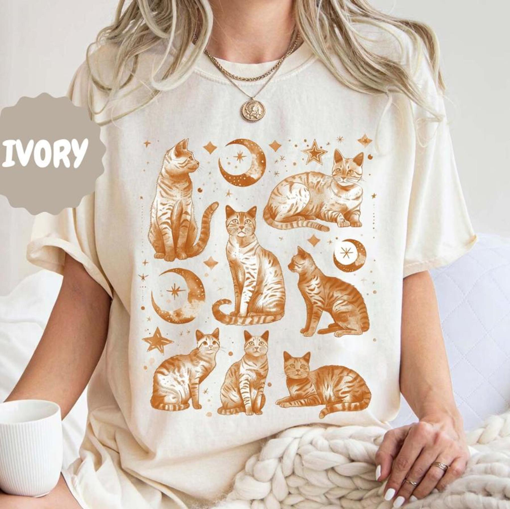 Vintage Mystical Cat Comfort Colors T-Shirt Spiritual Kitten T-Shirt Aesthetic Cat Mom T-Shirt Cat Lover Gifts Unisex Vintage Mystical Cat Comfort Colors T-Shirt Spiritual Kitten T-Shirt Aesthetic Cat Mom T-Shirt Cat Lover Gifts Unisex