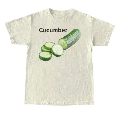 Vintage Style Cucumber Graphic T-Shirt Retro Pickle T-shirt Top