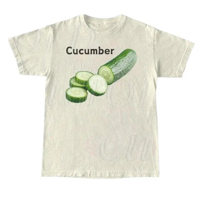 Vintage Style Cucumber Graphic T-Shirt Retro Pickle T-shirt Top